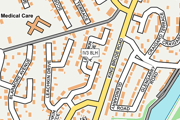 IV3 8LH map - OS OpenMap – Local (Ordnance Survey)