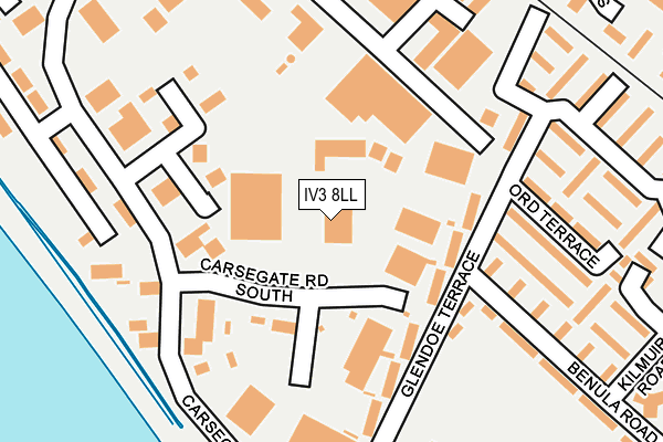 IV3 8LL map - OS OpenMap – Local (Ordnance Survey)