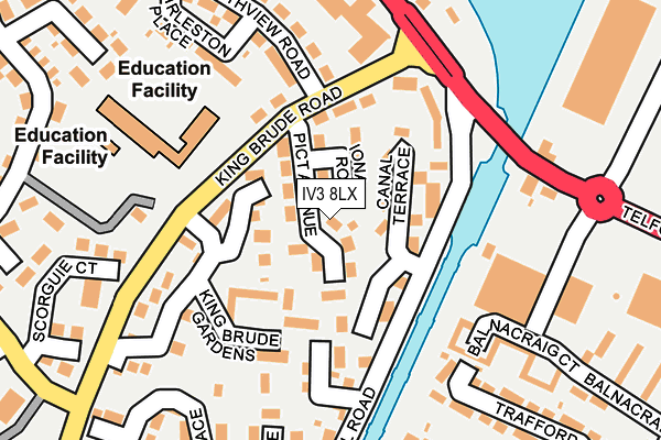 IV3 8LX map - OS OpenMap – Local (Ordnance Survey)