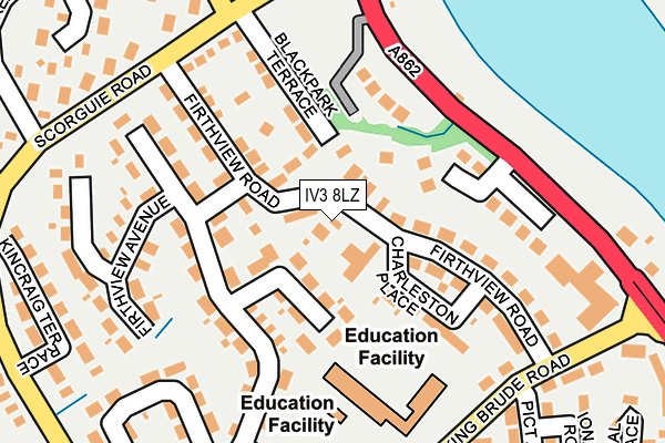 IV3 8LZ map - OS OpenMap – Local (Ordnance Survey)