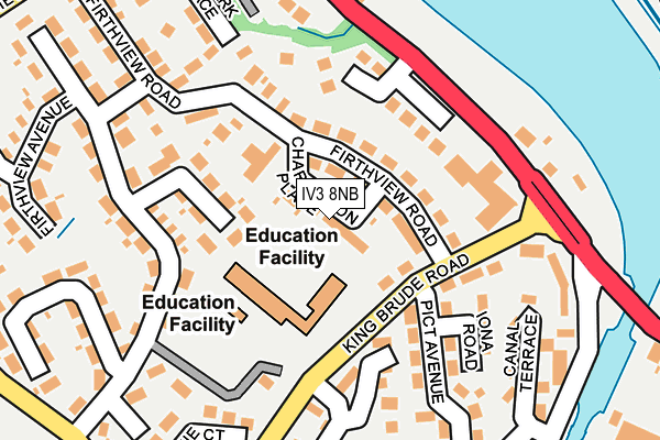 IV3 8NB map - OS OpenMap – Local (Ordnance Survey)