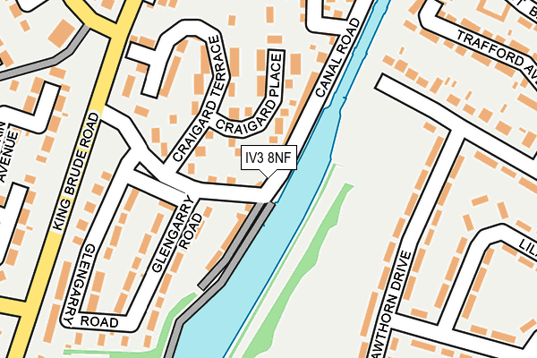 IV3 8NF map - OS OpenMap – Local (Ordnance Survey)