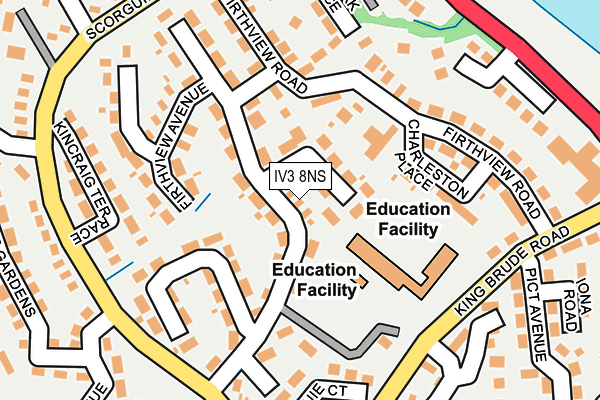 IV3 8NS map - OS OpenMap – Local (Ordnance Survey)