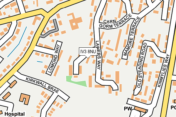 IV3 8NU map - OS OpenMap – Local (Ordnance Survey)