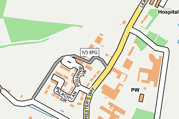 IV3 8PG map - OS OpenMap – Local (Ordnance Survey)