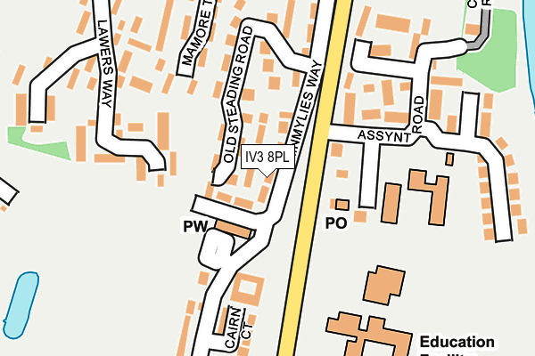 IV3 8PL map - OS OpenMap – Local (Ordnance Survey)