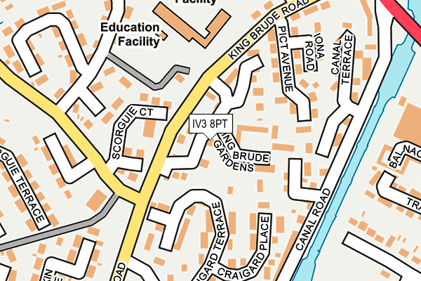 IV3 8PT map - OS OpenMap – Local (Ordnance Survey)