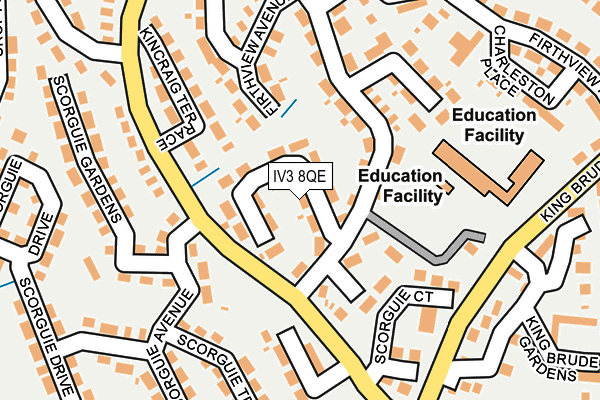 IV3 8QE map - OS OpenMap – Local (Ordnance Survey)