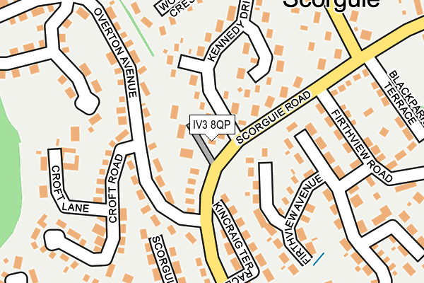 IV3 8QP map - OS OpenMap – Local (Ordnance Survey)