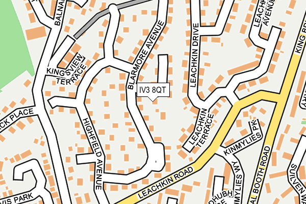 IV3 8QT map - OS OpenMap – Local (Ordnance Survey)