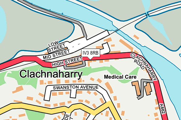 IV3 8RB map - OS OpenMap – Local (Ordnance Survey)