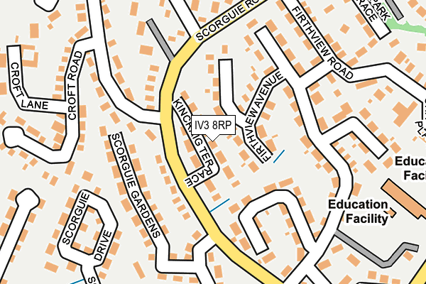 IV3 8RP map - OS OpenMap – Local (Ordnance Survey)