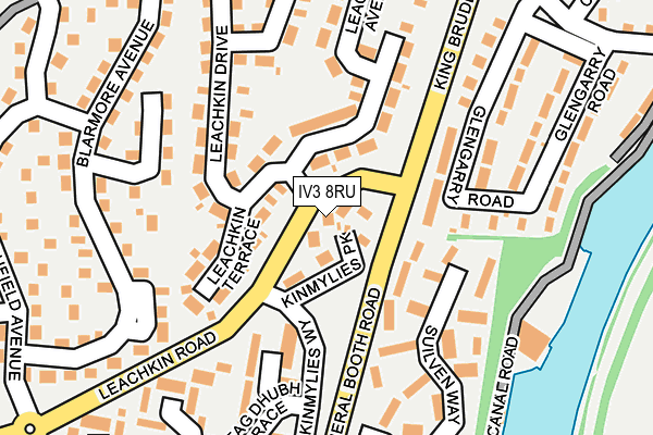 IV3 8RU map - OS OpenMap – Local (Ordnance Survey)