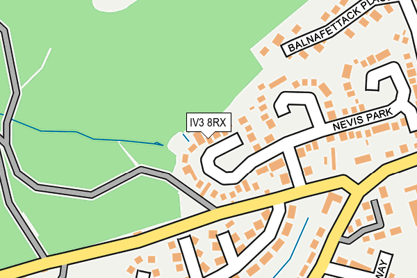 IV3 8RX map - OS OpenMap – Local (Ordnance Survey)