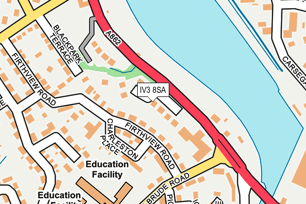 IV3 8SA map - OS OpenMap – Local (Ordnance Survey)