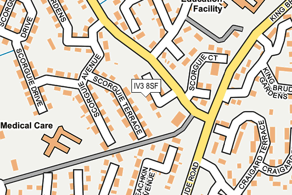 IV3 8SF map - OS OpenMap – Local (Ordnance Survey)