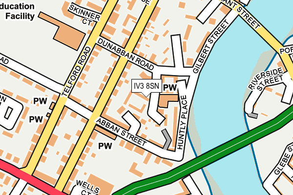 IV3 8SN map - OS OpenMap – Local (Ordnance Survey)
