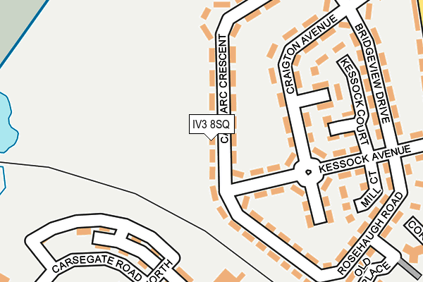 IV3 8SQ map - OS OpenMap – Local (Ordnance Survey)