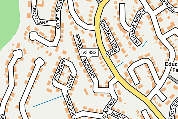 IV3 8SS map - OS OpenMap – Local (Ordnance Survey)