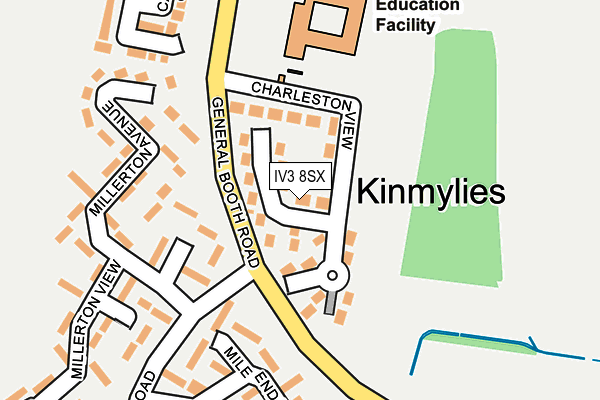 IV3 8SX map - OS OpenMap – Local (Ordnance Survey)