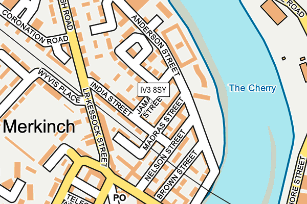 IV3 8SY map - OS OpenMap – Local (Ordnance Survey)