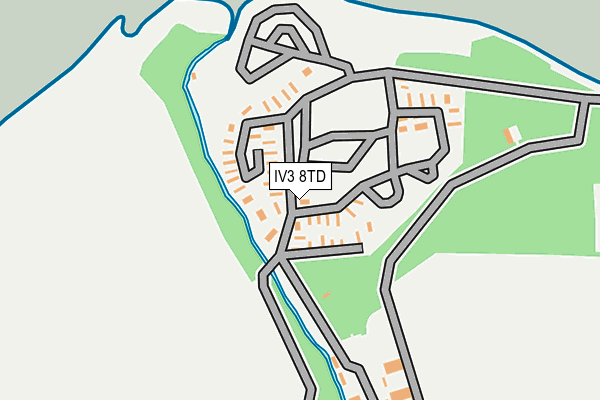 IV3 8TD map - OS OpenMap – Local (Ordnance Survey)