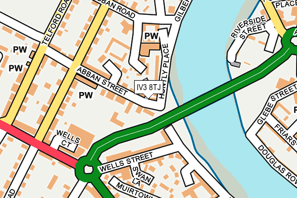 IV3 8TJ map - OS OpenMap – Local (Ordnance Survey)