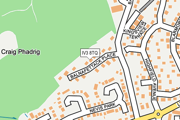 IV3 8TQ map - OS OpenMap – Local (Ordnance Survey)
