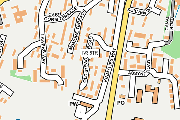 IV3 8TR map - OS OpenMap – Local (Ordnance Survey)