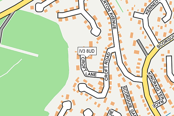 IV3 8UD map - OS OpenMap – Local (Ordnance Survey)