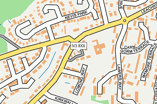 IV3 8XX map - OS OpenMap – Local (Ordnance Survey)