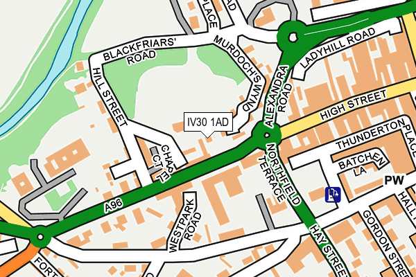 IV30 1AD map - OS OpenMap – Local (Ordnance Survey)