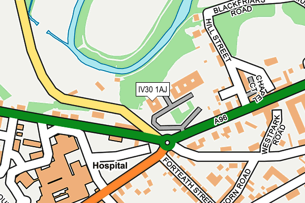 IV30 1AJ map - OS OpenMap – Local (Ordnance Survey)