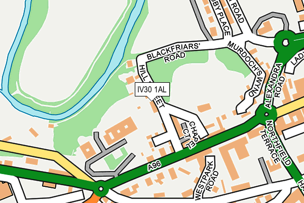 IV30 1AL map - OS OpenMap – Local (Ordnance Survey)