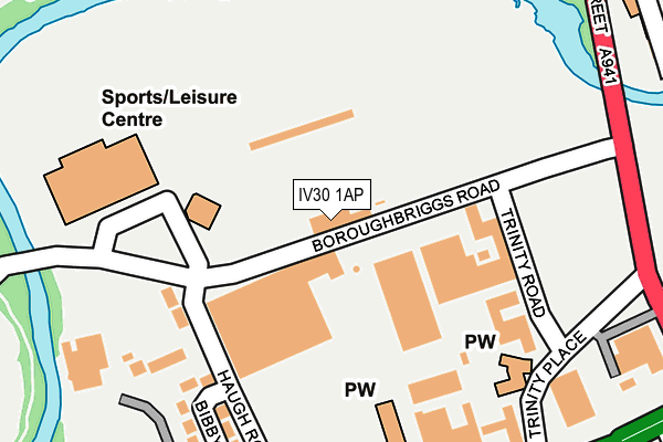 IV30 1AP map - OS OpenMap – Local (Ordnance Survey)
