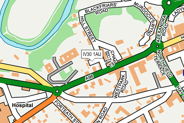 IV30 1AU map - OS OpenMap – Local (Ordnance Survey)