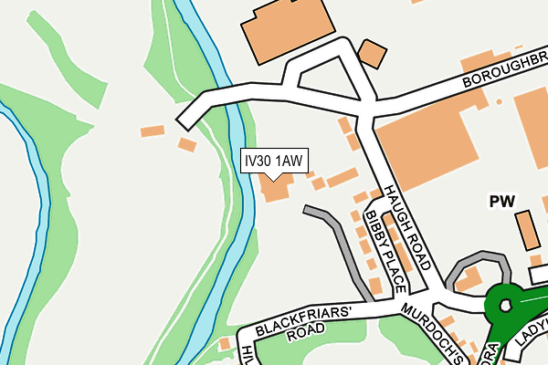 IV30 1AW map - OS OpenMap – Local (Ordnance Survey)