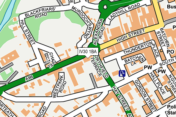 IV30 1BA map - OS OpenMap – Local (Ordnance Survey)