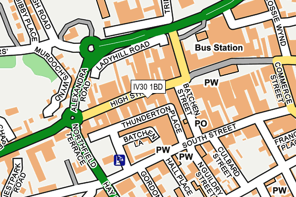 IV30 1BD map - OS OpenMap – Local (Ordnance Survey)