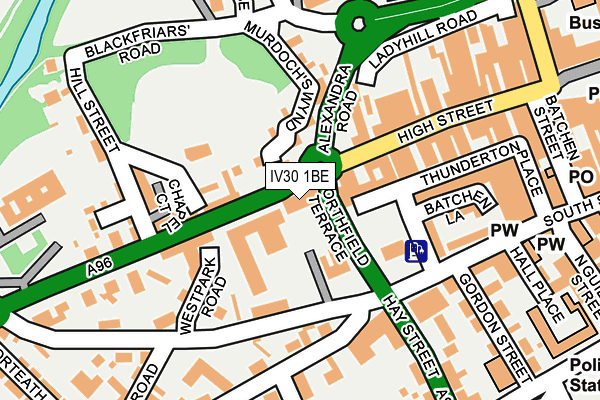 IV30 1BE map - OS OpenMap – Local (Ordnance Survey)