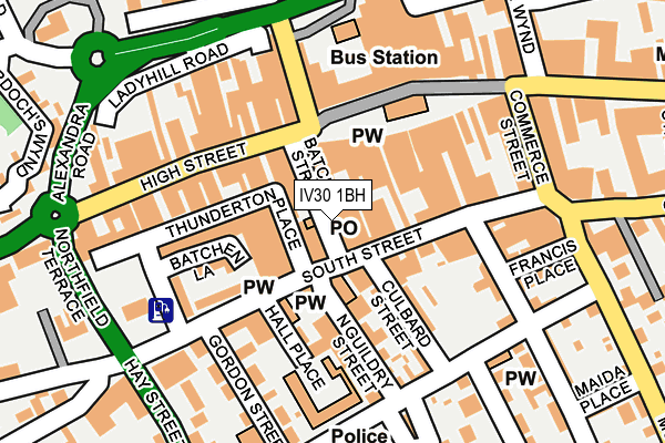 IV30 1BH map - OS OpenMap – Local (Ordnance Survey)