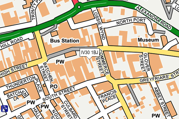 IV30 1BJ map - OS OpenMap – Local (Ordnance Survey)