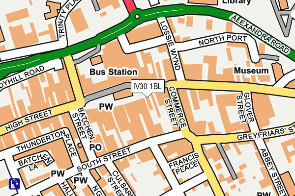 IV30 1BL map - OS OpenMap – Local (Ordnance Survey)