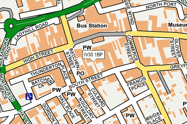 IV30 1BP map - OS OpenMap – Local (Ordnance Survey)