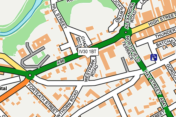 IV30 1BT map - OS OpenMap – Local (Ordnance Survey)