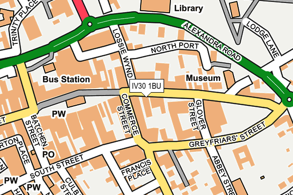 IV30 1BU map - OS OpenMap – Local (Ordnance Survey)