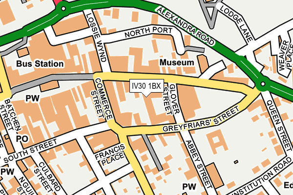 IV30 1BX map - OS OpenMap – Local (Ordnance Survey)