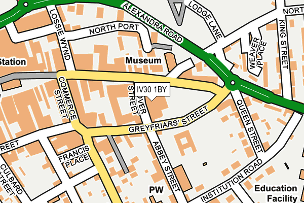 IV30 1BY map - OS OpenMap – Local (Ordnance Survey)