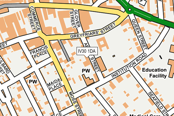 IV30 1DA map - OS OpenMap – Local (Ordnance Survey)