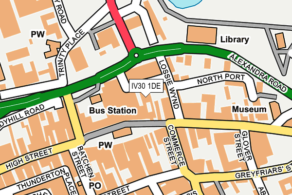 IV30 1DE map - OS OpenMap – Local (Ordnance Survey)